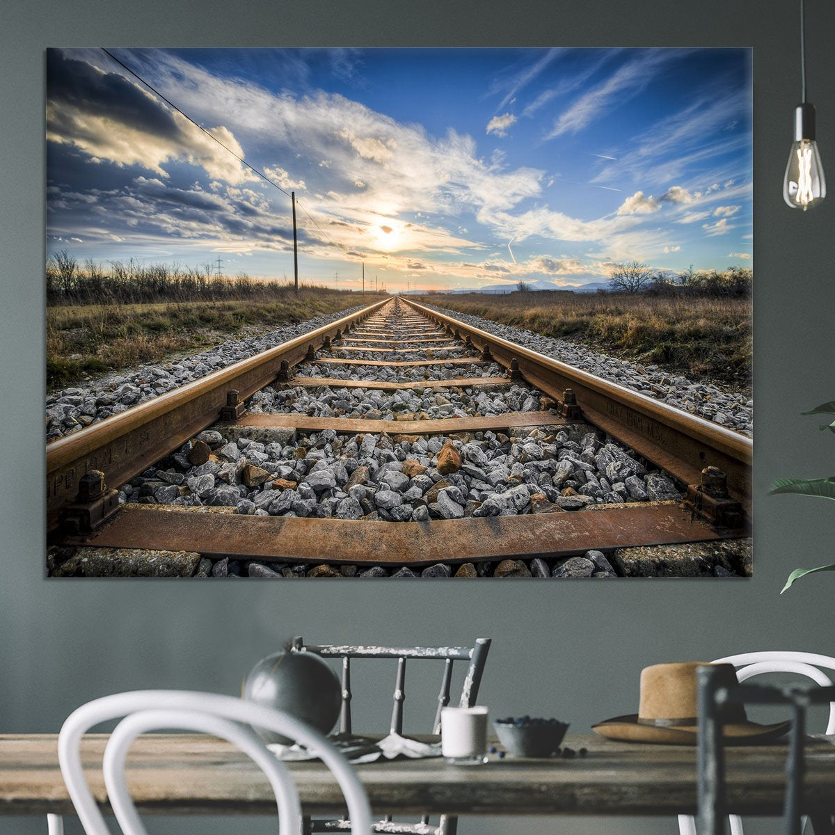 Train Track Canvas Print or Poster