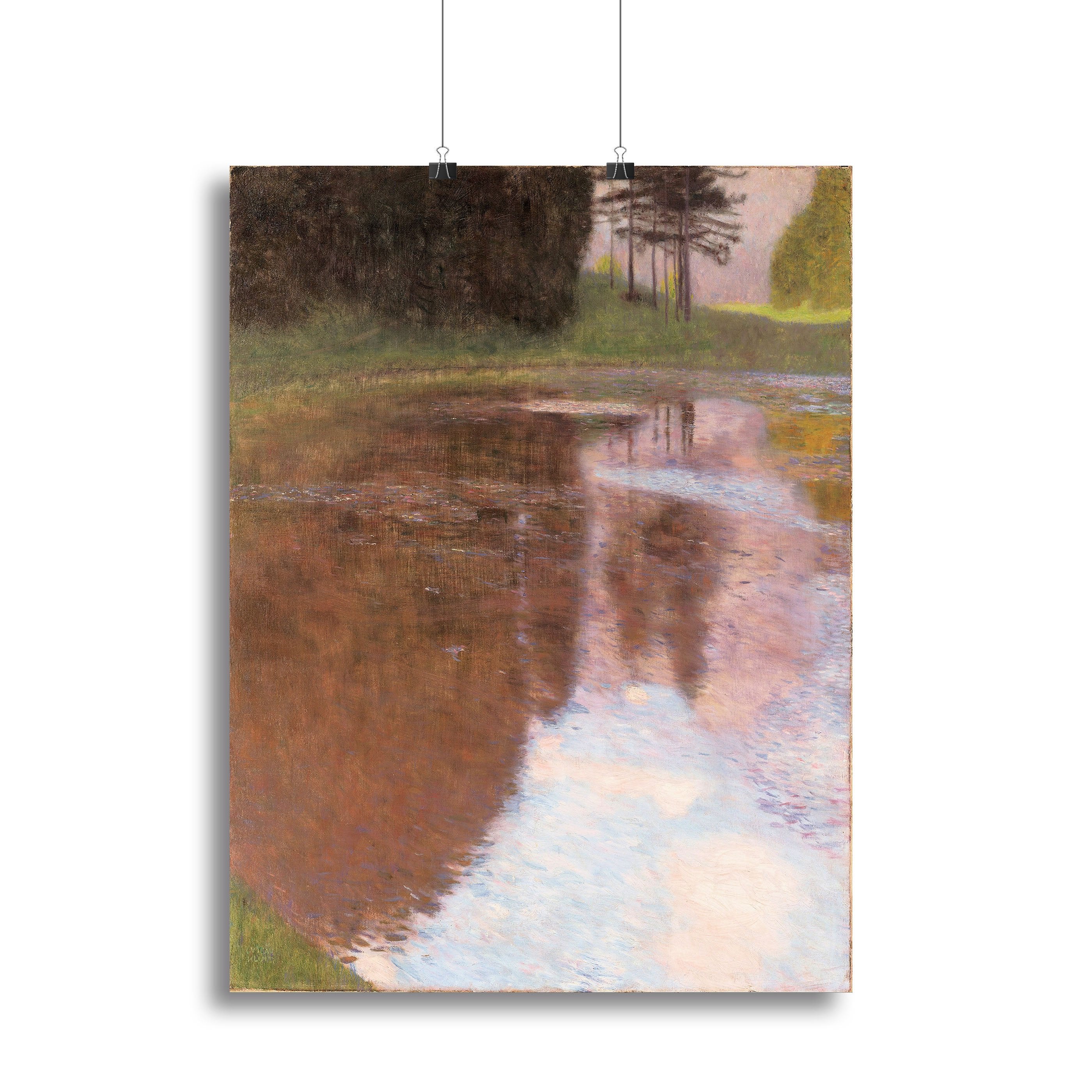 Tranquil Pond near Salzburg by Klimt Canvas Print or Poster