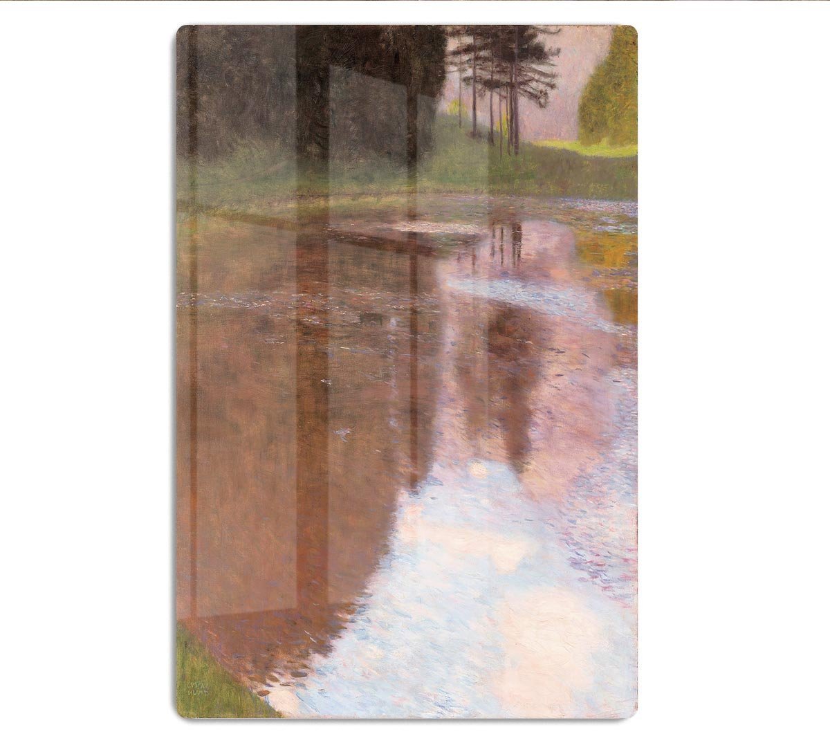 Tranquil Pond near Salzburg by Klimt HD Metal Print