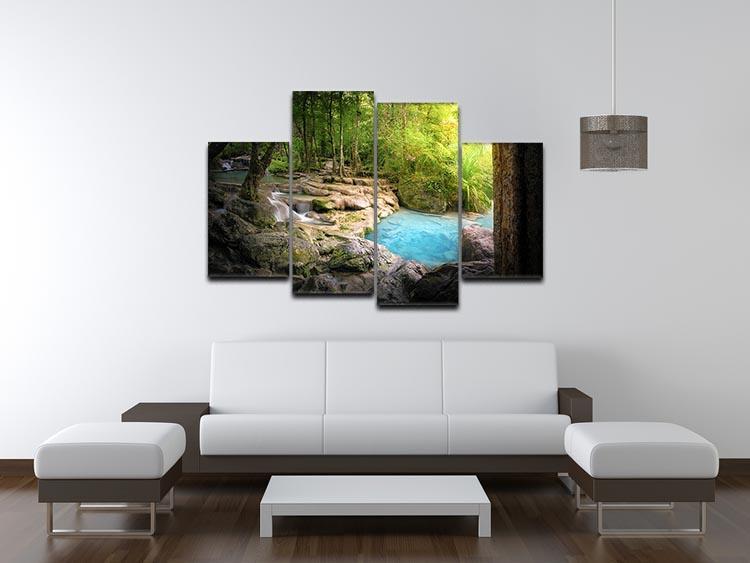 Tranquil and peaceful nature 4 Split Panel Canvas  - Canvas Art Rocks - 3