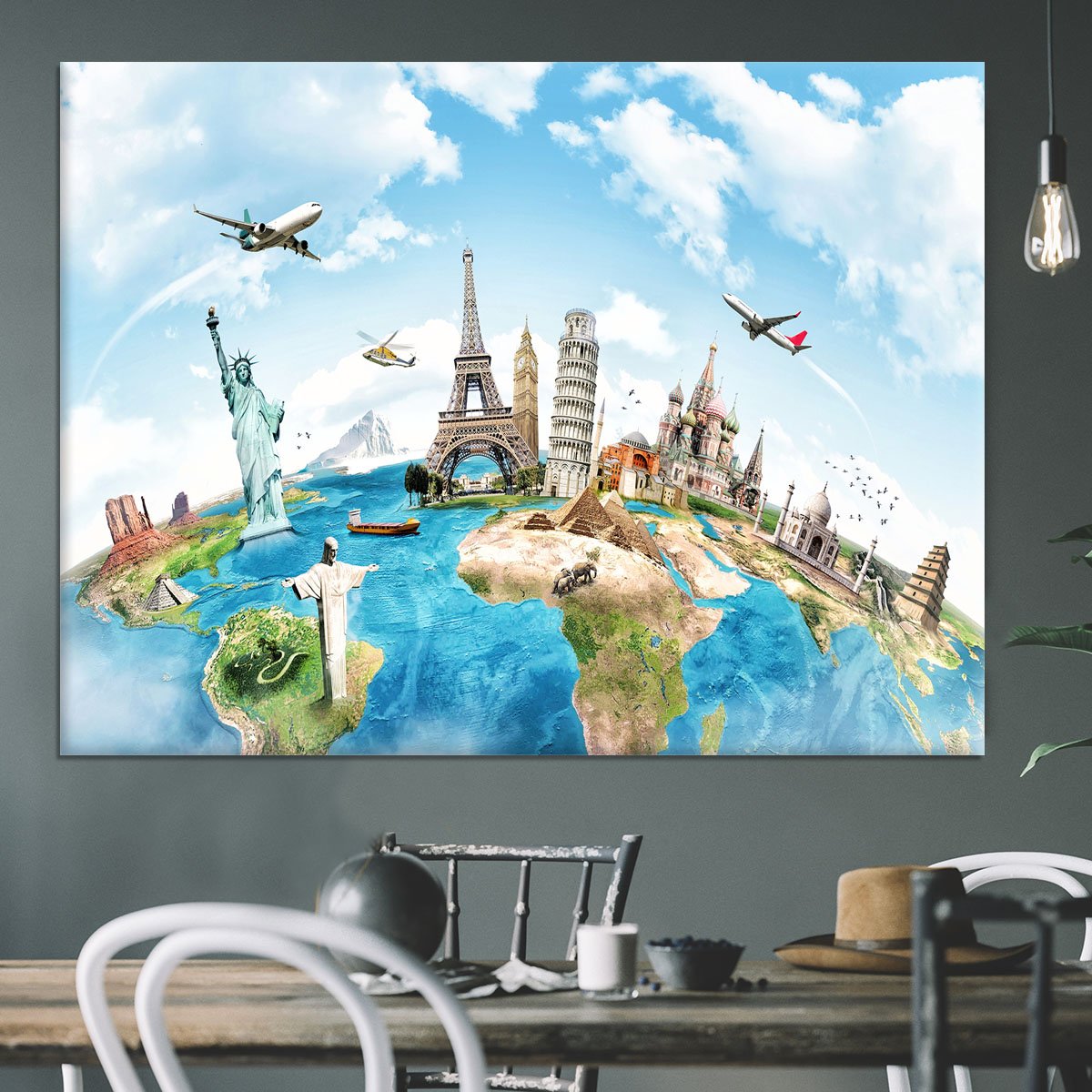 Travel the world Canvas Print or Poster