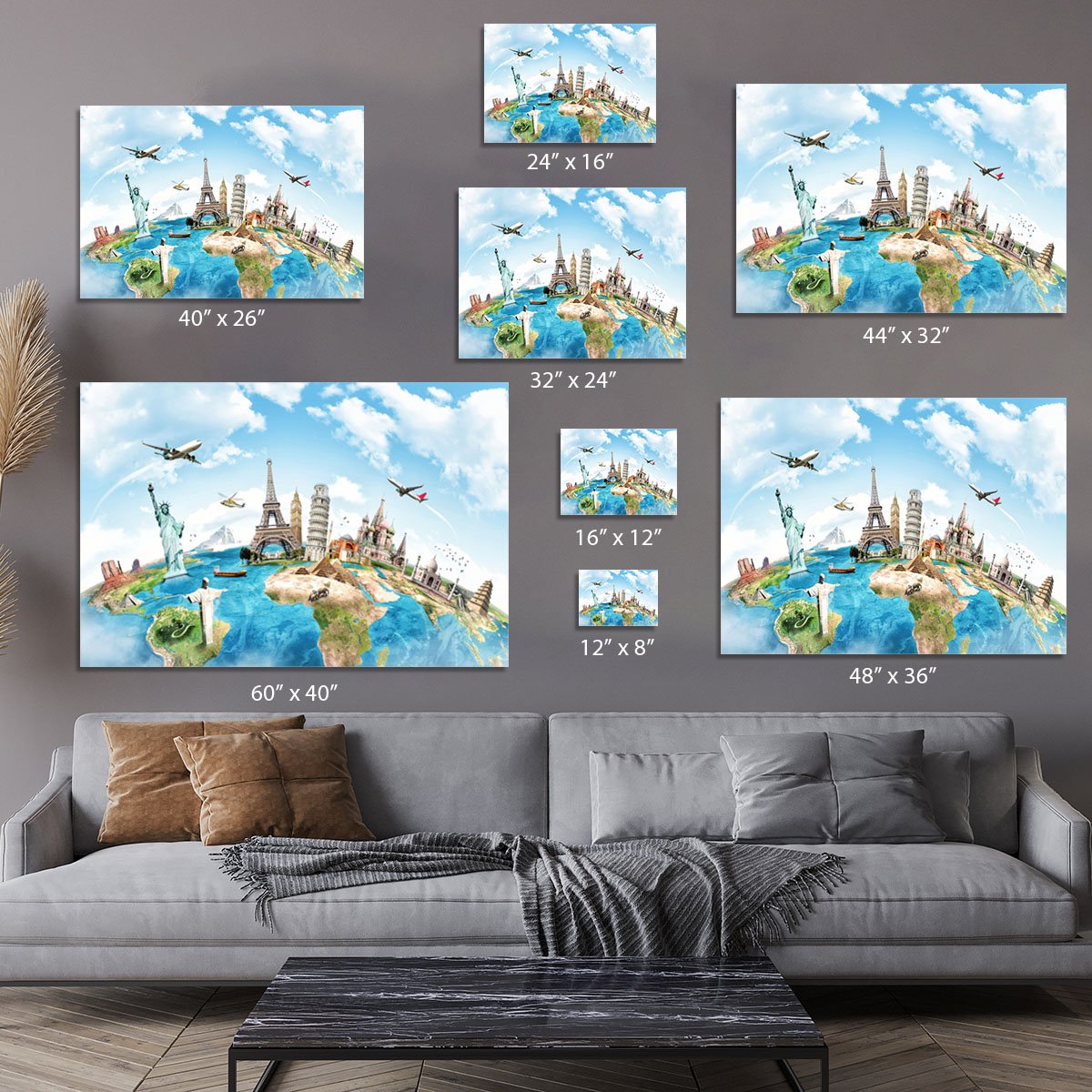Travel the world Canvas Print or Poster
