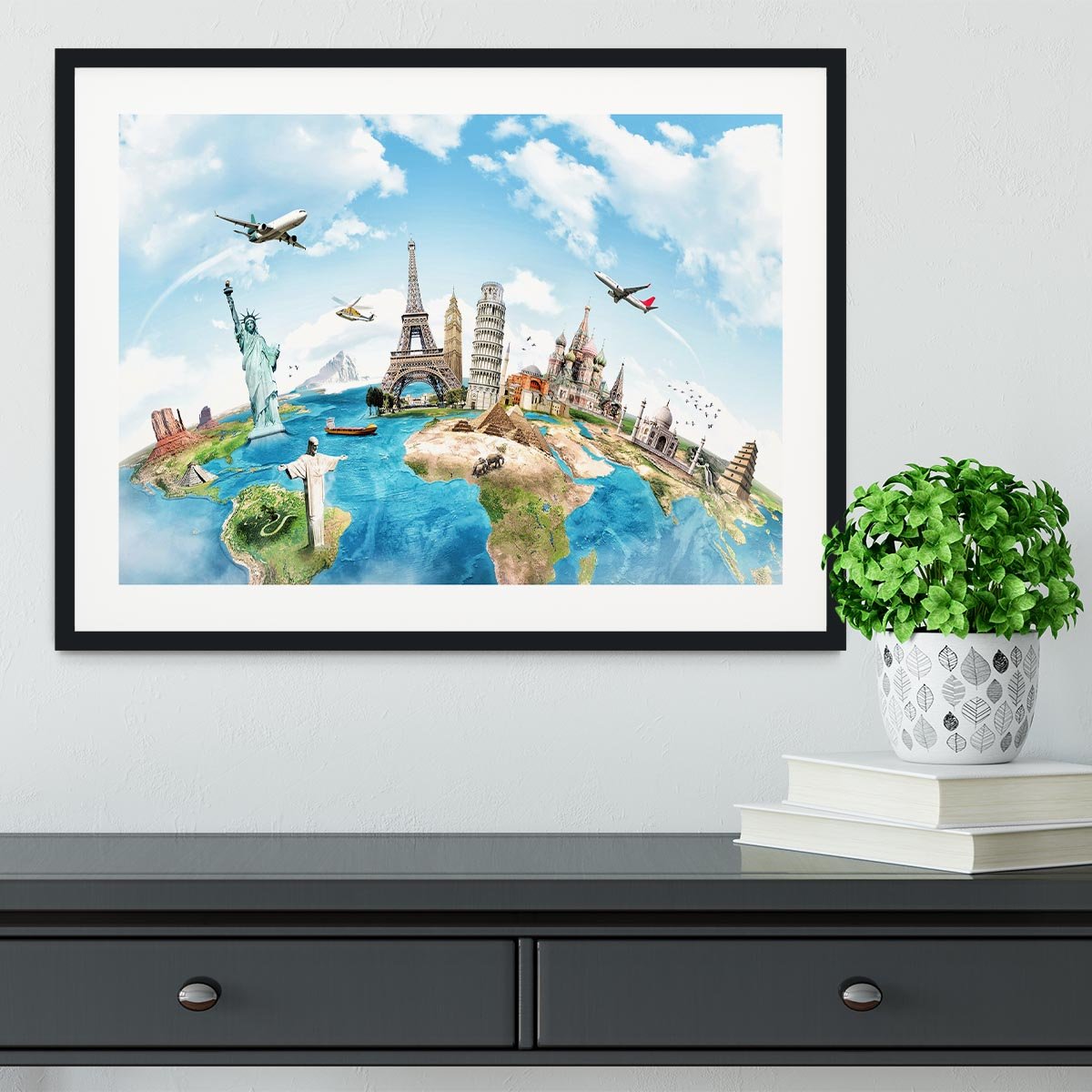 Travel the world Framed Print - Canvas Art Rocks - 1