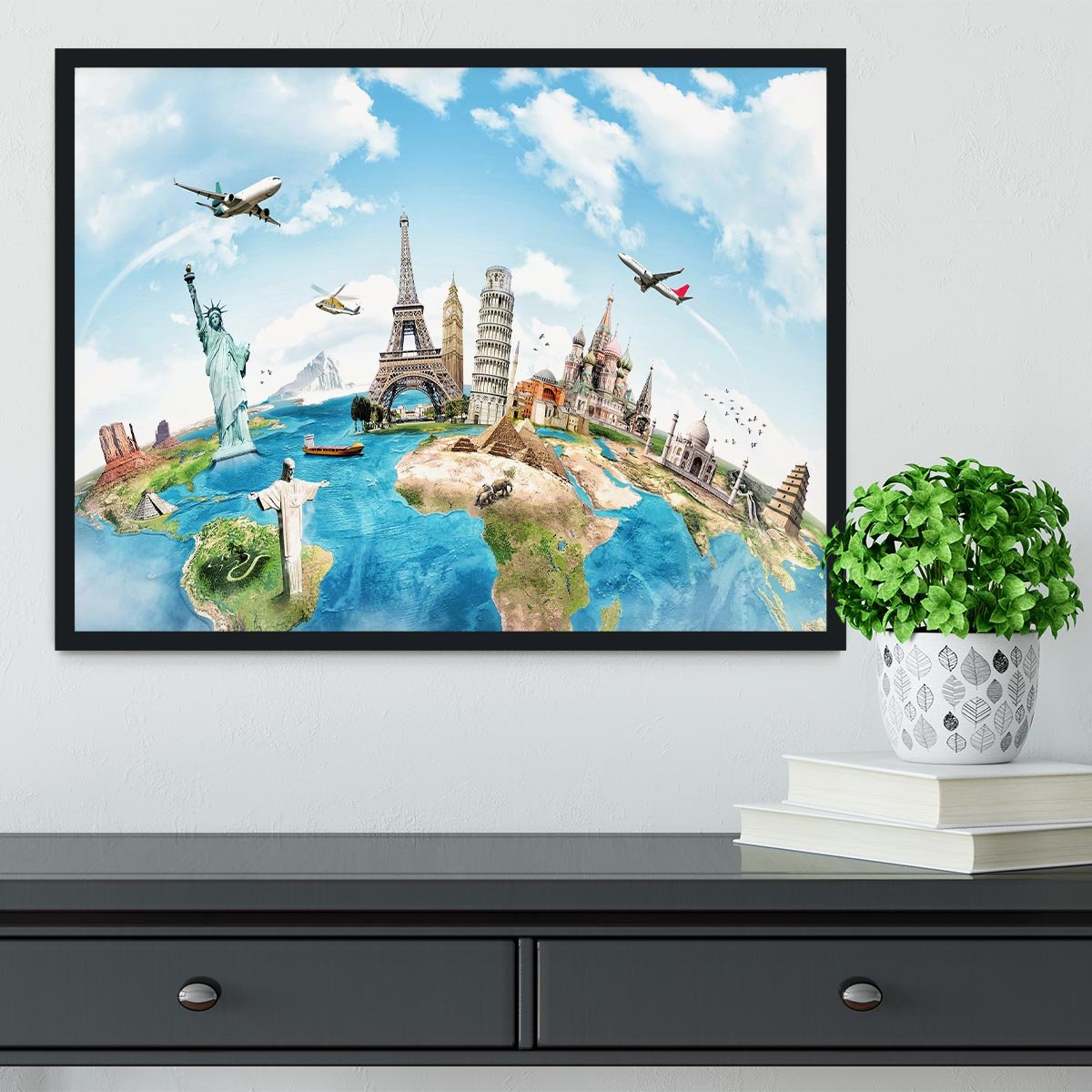 Travel the world Framed Print - Canvas Art Rocks - 2