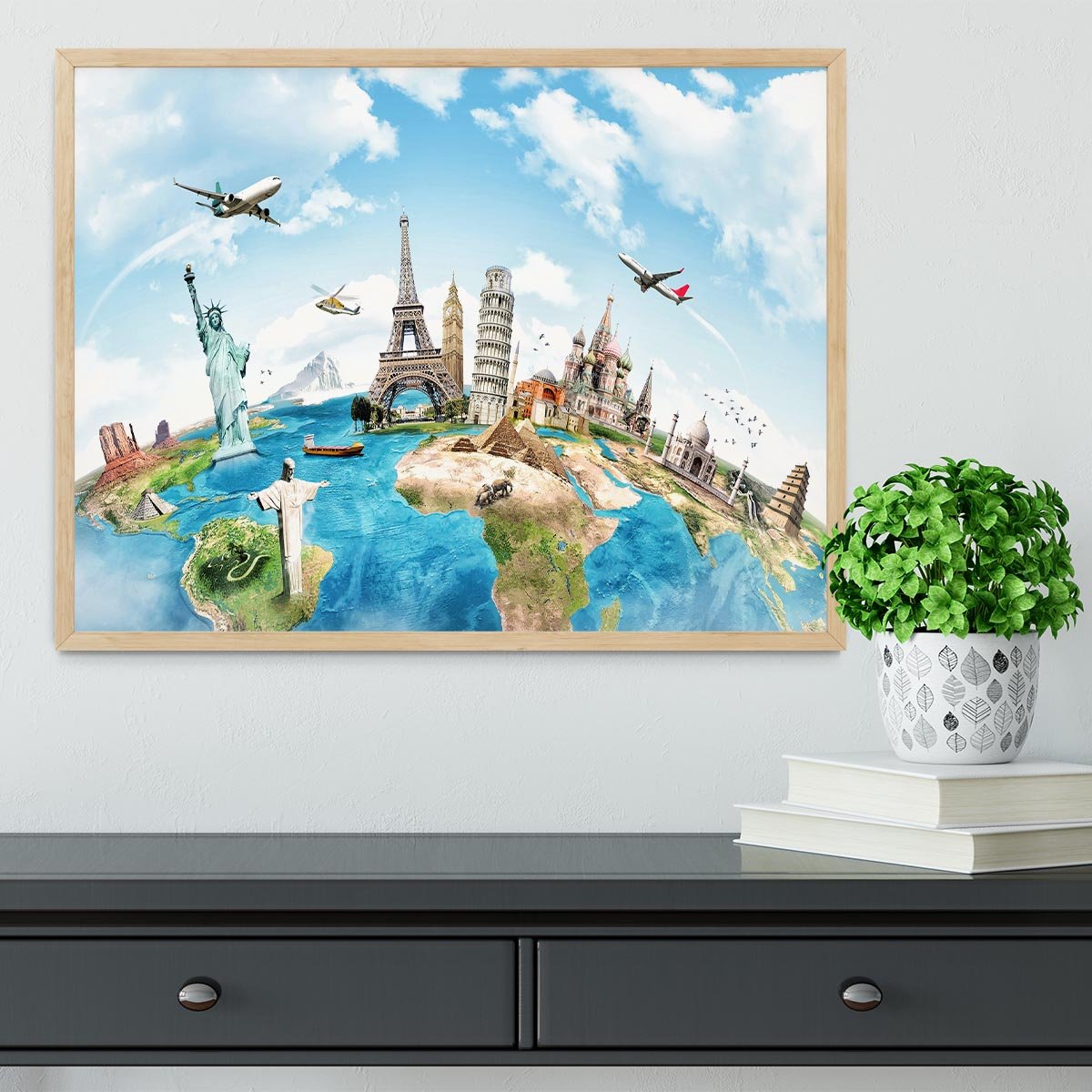Travel the world Framed Print - Canvas Art Rocks - 4