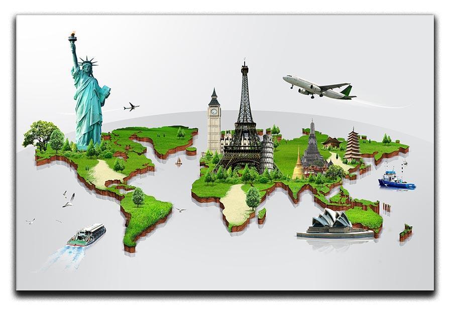 Travel the world concept Canvas Print or Poster  - Canvas Art Rocks - 1