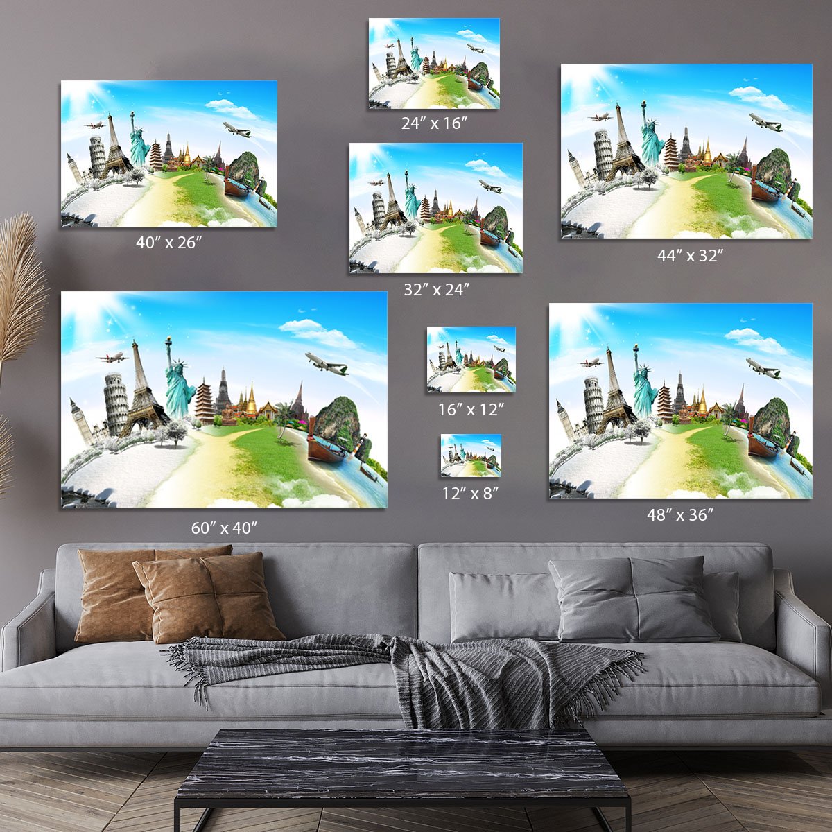 Travel the world monument Canvas Print or Poster