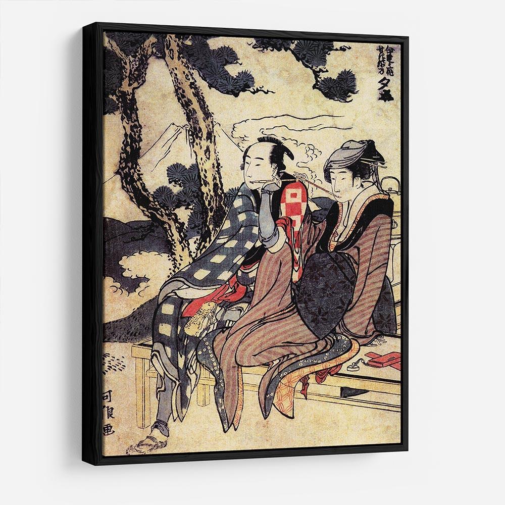 Traveling couple by Hokusai HD Metal Print