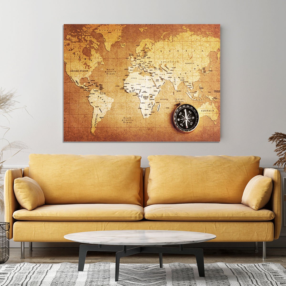 Treasure map background Canvas Print or Poster