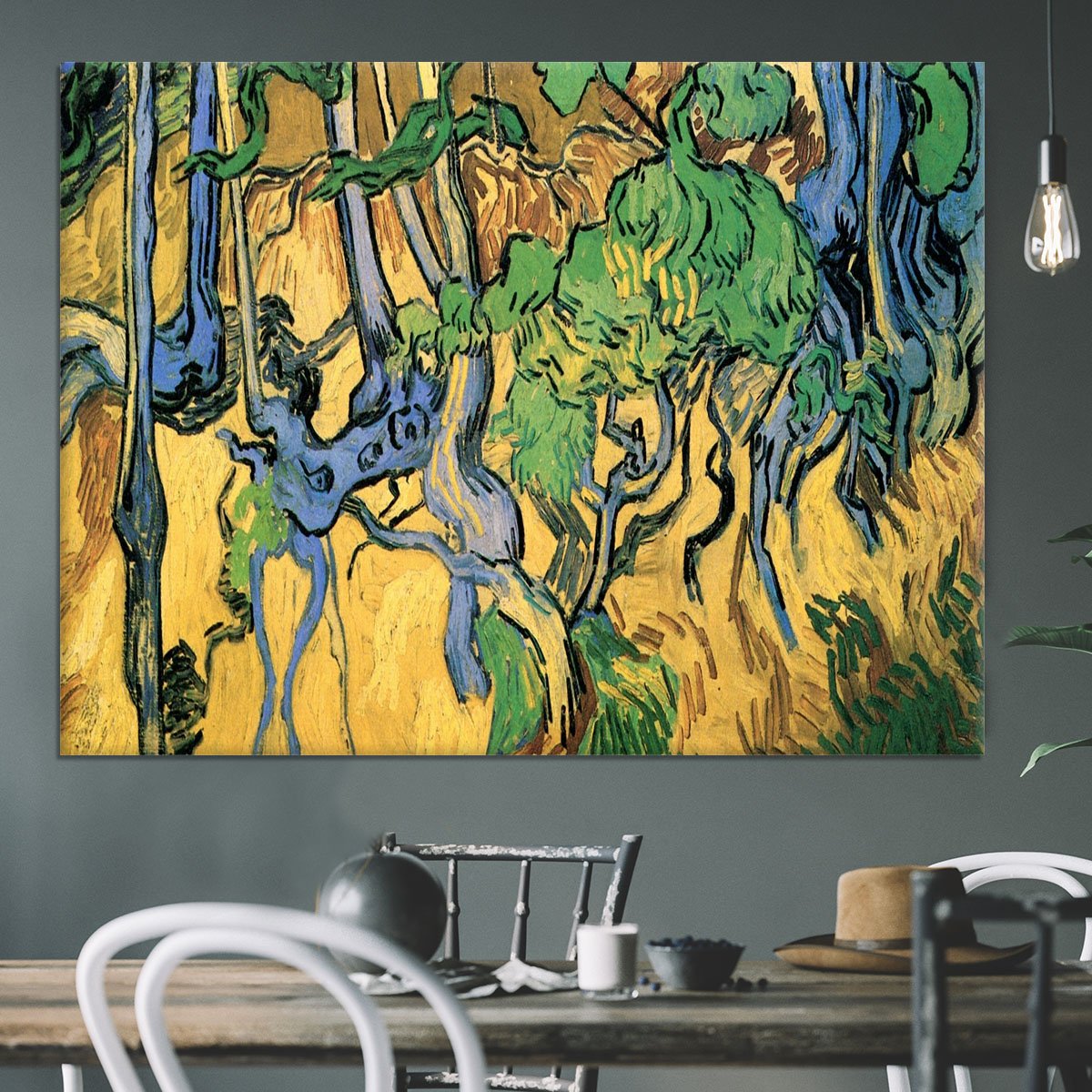 Tree Roots and Trunks by Van Gogh Canvas Print or Poster