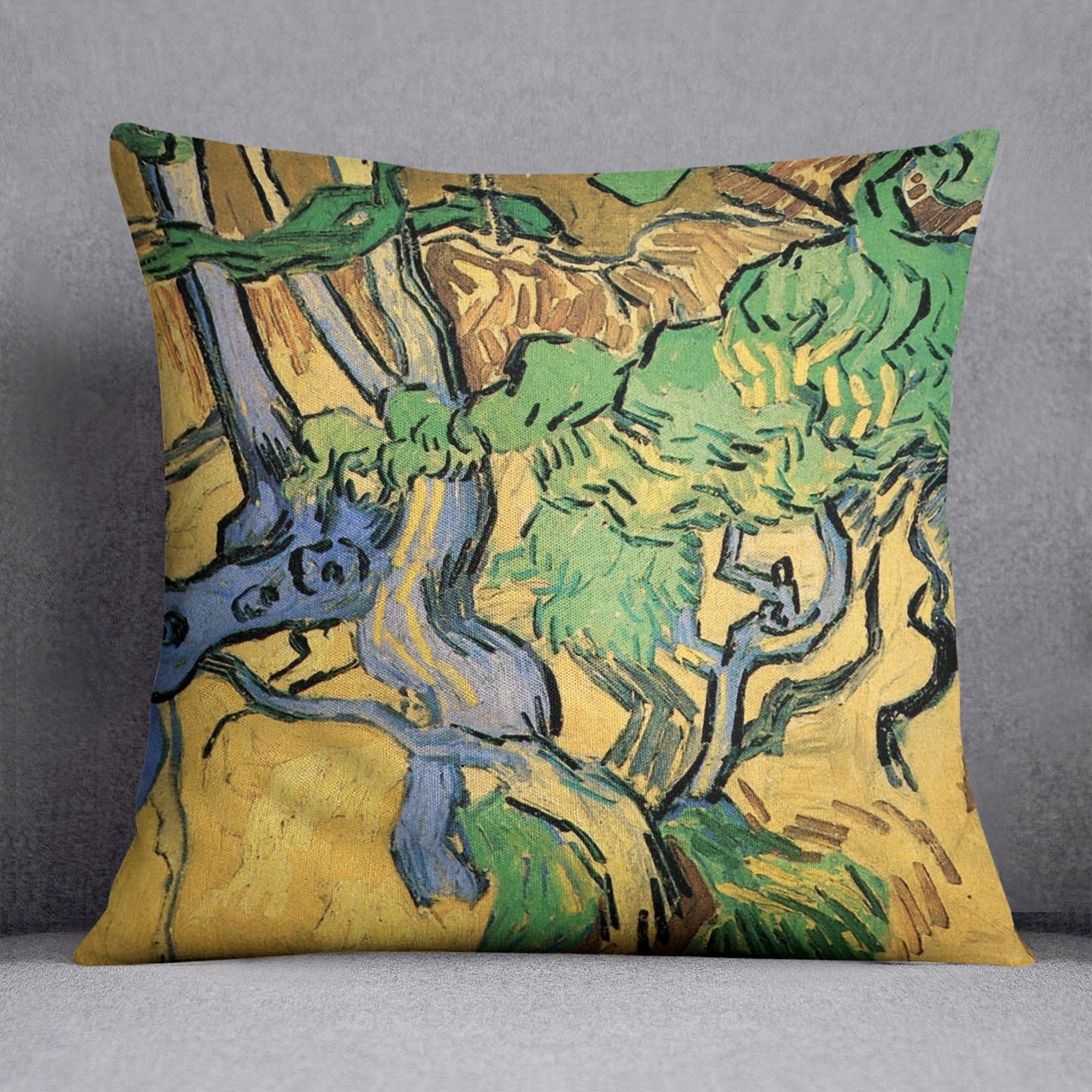 Tree Roots and Trunks by Van Gogh Throw Pillow