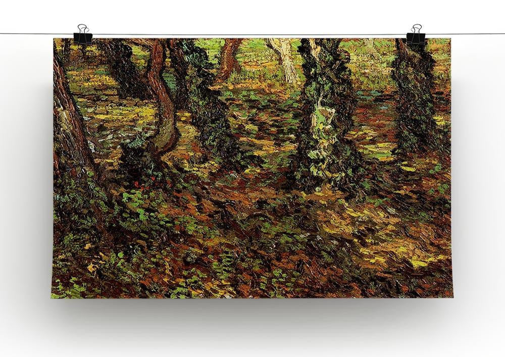 Tree Trunks with Ivy by Van Gogh Canvas Print & Poster - Canvas Art Rocks - 2