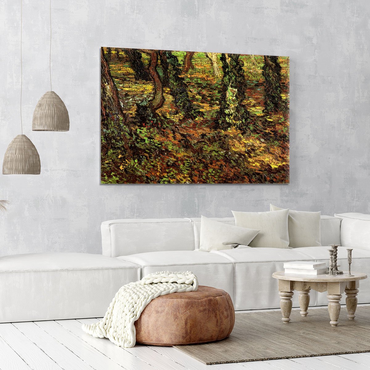 Tree Trunks with Ivy by Van Gogh Canvas Print or Poster