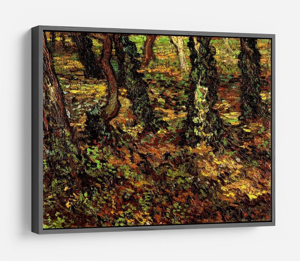 Tree Trunks with Ivy by Van Gogh HD Metal Print
