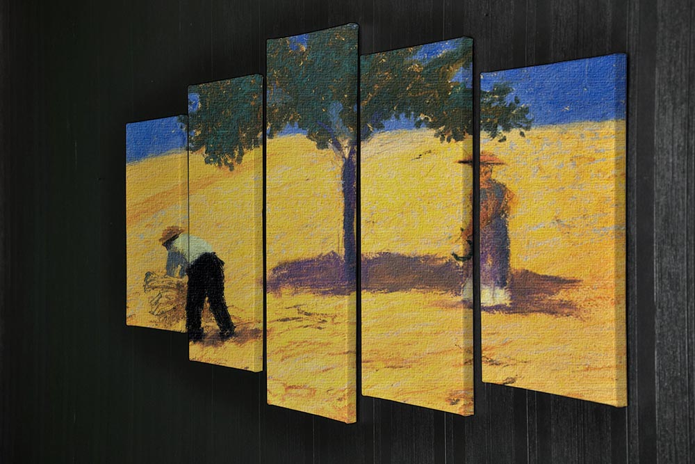Tree in Cornfeld by Macke 5 Split Panel Canvas - Canvas Art Rocks - 2