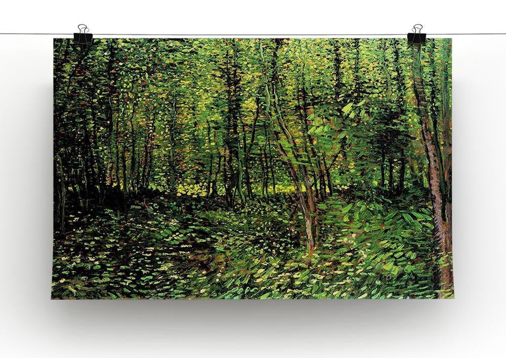 Trees and Undergrowth 2 by Van Gogh Canvas Print & Poster - Canvas Art Rocks - 2