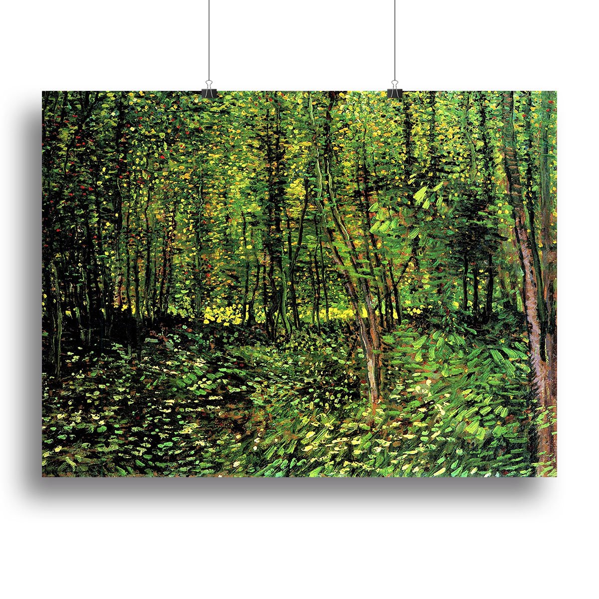 Trees and Undergrowth 2 by Van Gogh Canvas Print or Poster