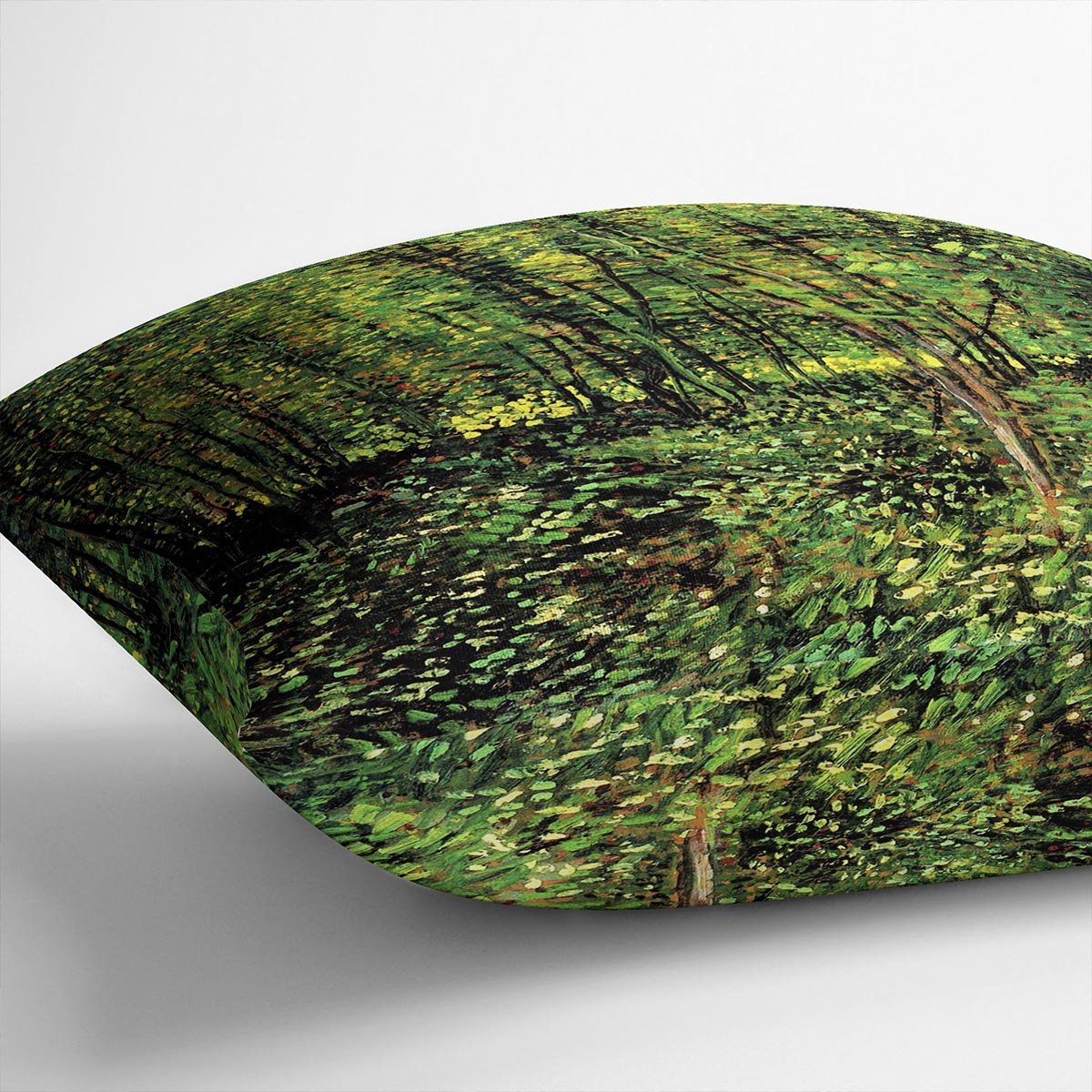 Trees and Undergrowth 2 by Van Gogh Throw Pillow