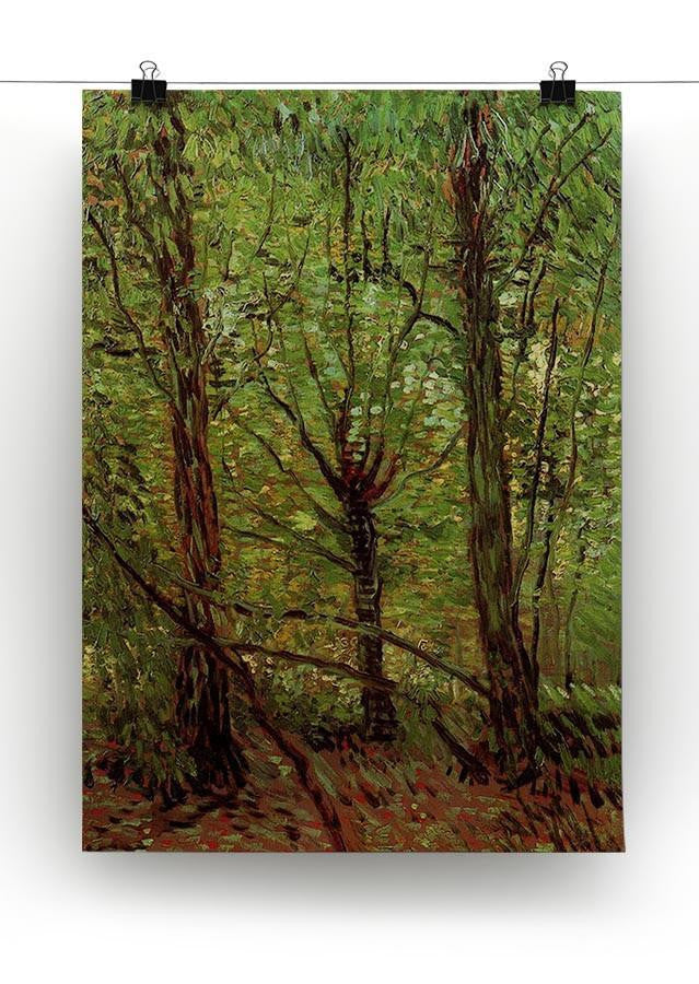 Trees and Undergrowth by Van Gogh Canvas Print & Poster - Canvas Art Rocks - 2