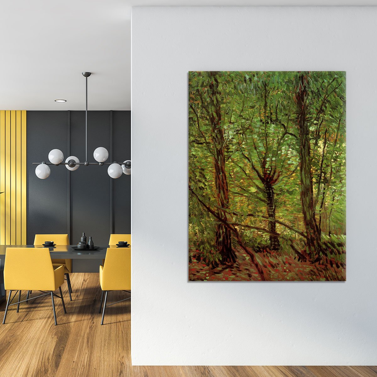 Trees and Undergrowth by Van Gogh Canvas Print or Poster