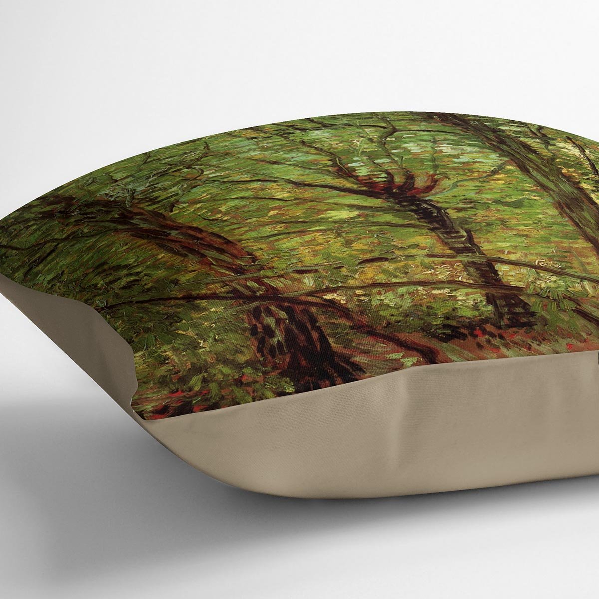 Trees and Undergrowth by Van Gogh Throw Pillow