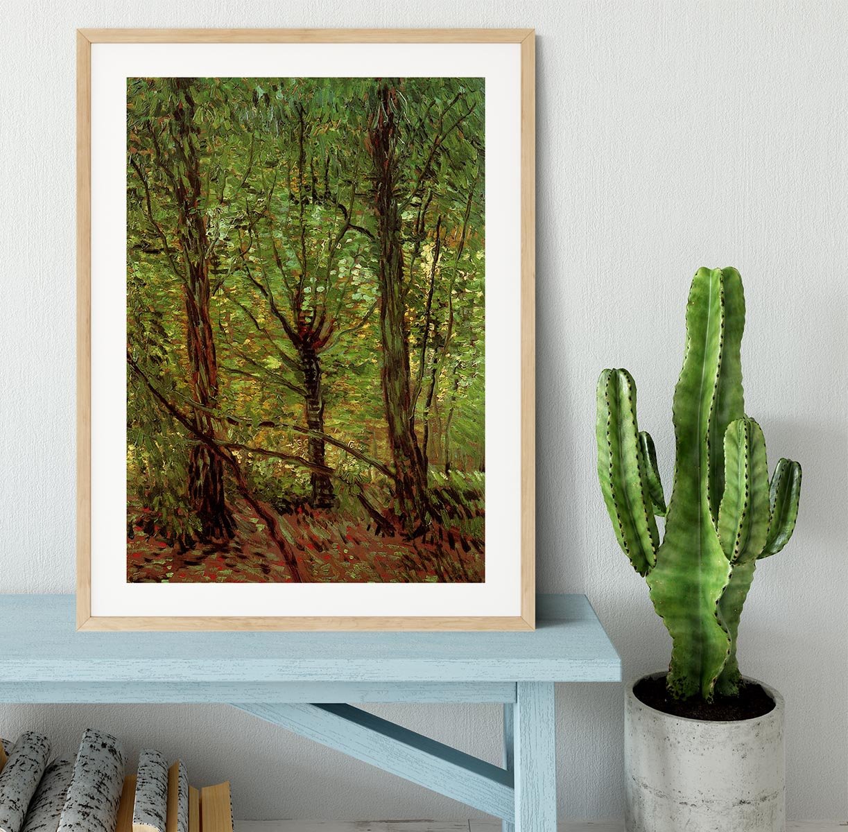Trees and Undergrowth by Van Gogh Framed Print - Canvas Art Rocks - 3