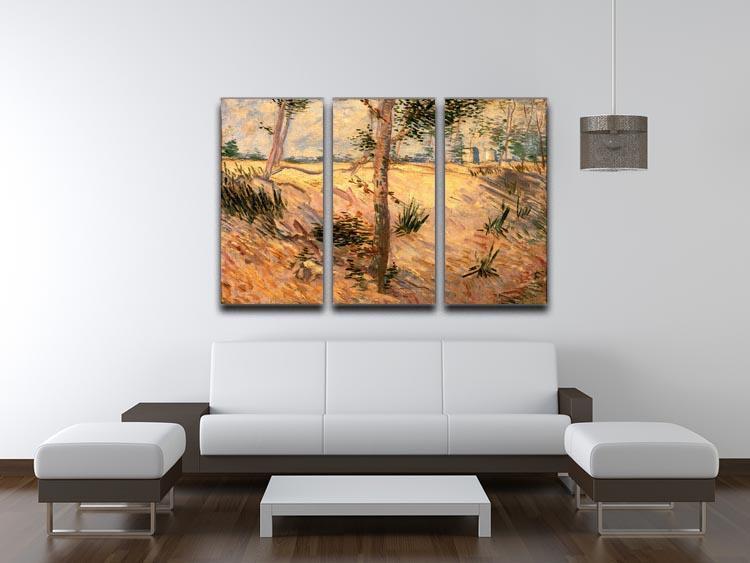 Trees in a Field on a Sunny Day by Van Gogh 3 Split Panel Canvas Print - Canvas Art Rocks - 4