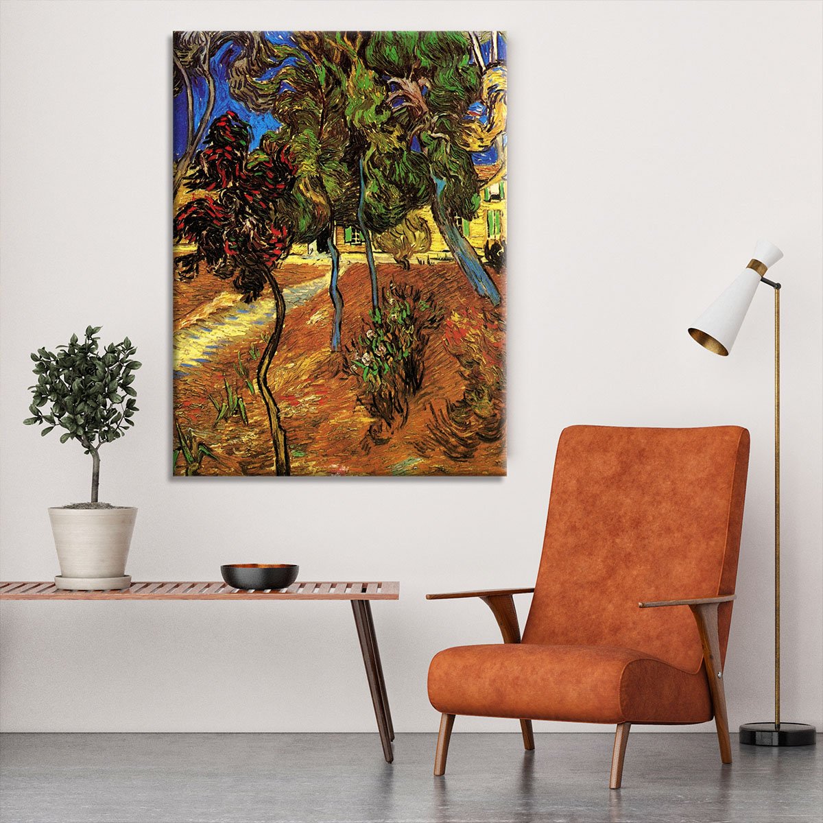 Trees in the Garden of Saint-Paul Hospital 2 by Van Gogh Canvas Print or Poster