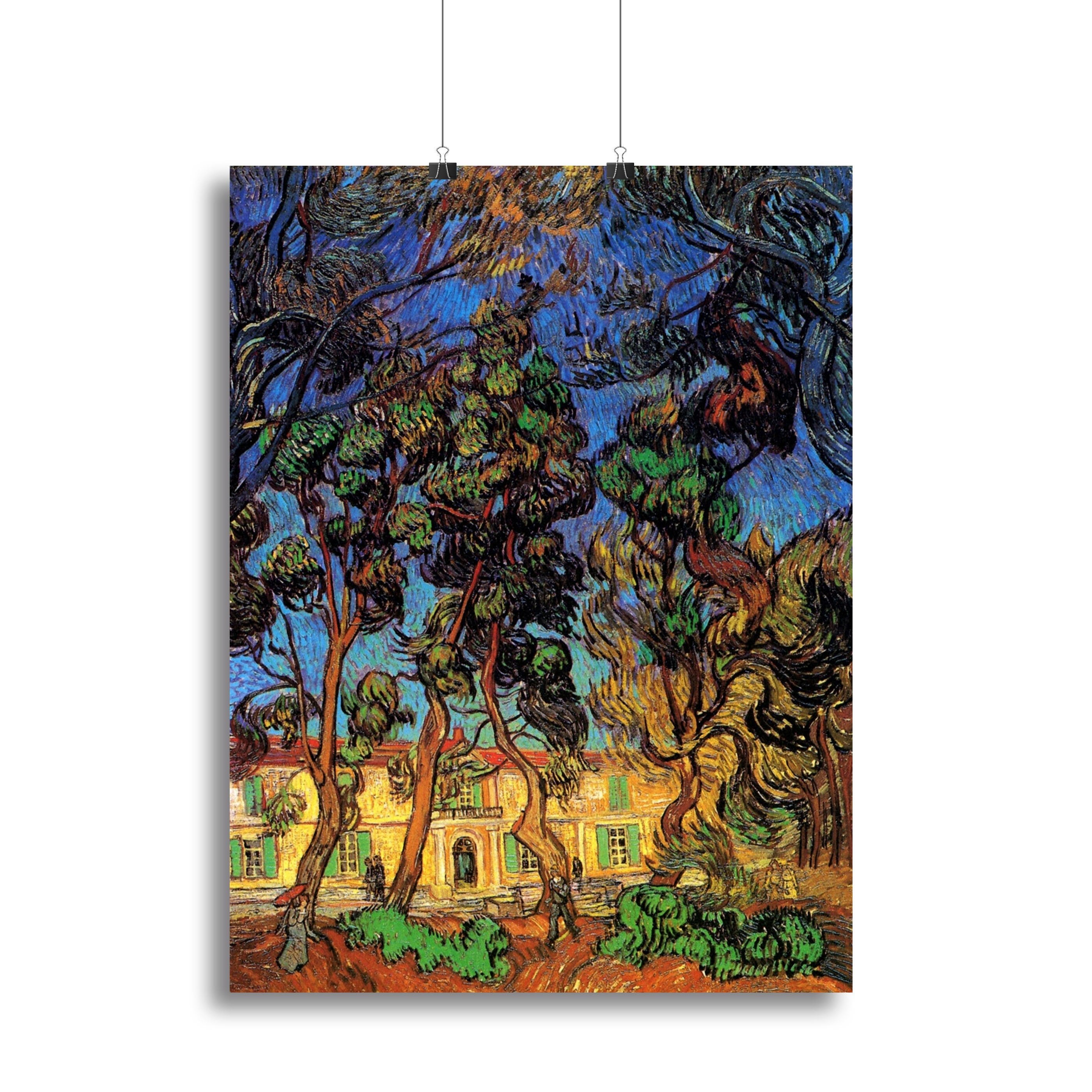 Trees in the Garden of Saint-Paul Hospital by Van Gogh Canvas Print or Poster