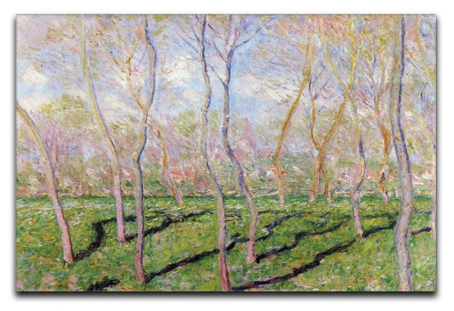 Trees in winter look at Bennecourt by Monet Canvas Print & Poster  - Canvas Art Rocks - 1