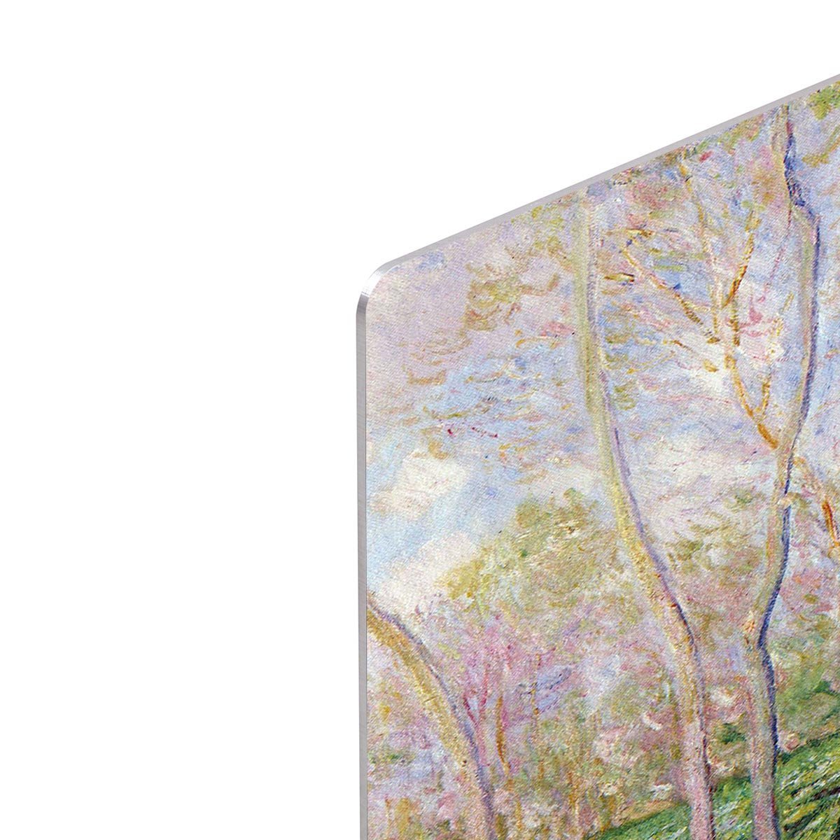 Trees in winter look at Bennecourt by Monet HD Metal Print