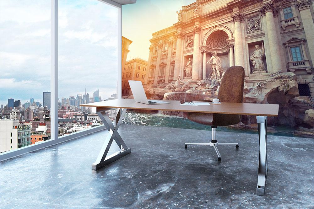 Trevi Fountain in Rome Italy Wall Mural Wallpaper - Canvas Art Rocks - 3