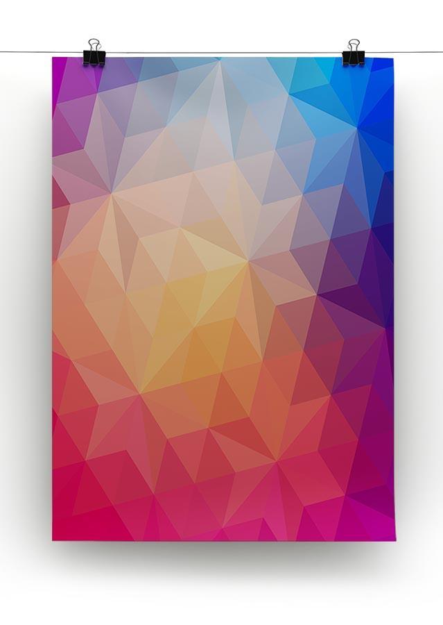 Triangles pattern of geometric shapes Canvas Print or Poster - Canvas Art Rocks - 2