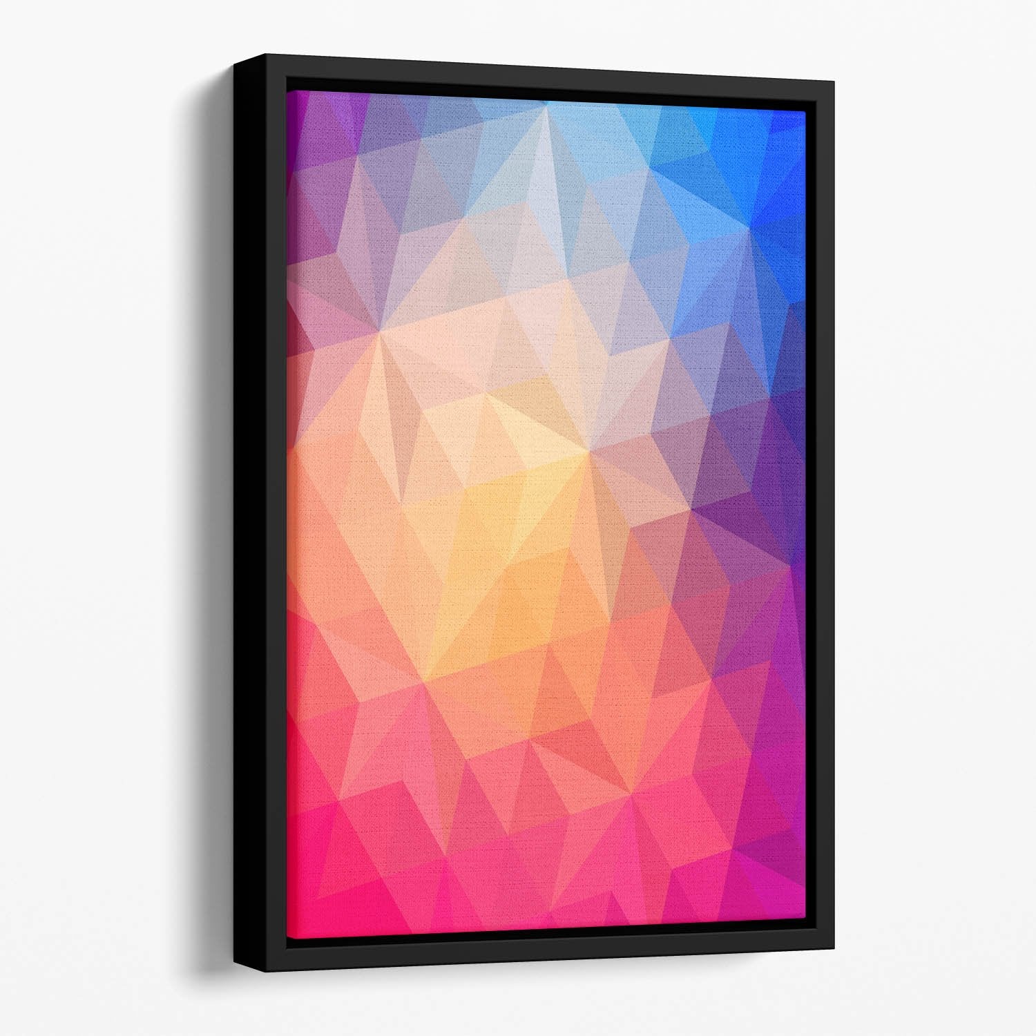 Triangles pattern of geometric shapes Floating Framed Canvas
