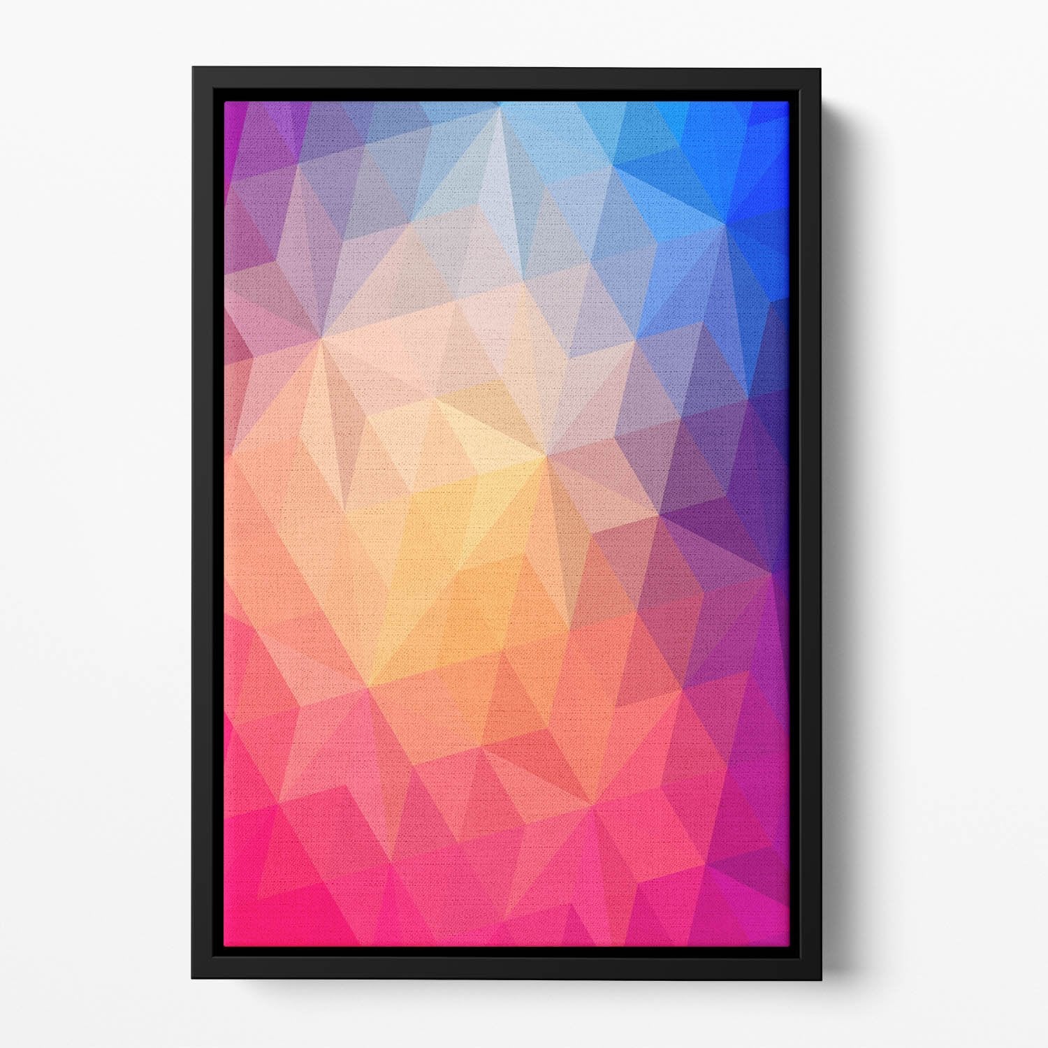 Triangles pattern of geometric shapes Floating Framed Canvas