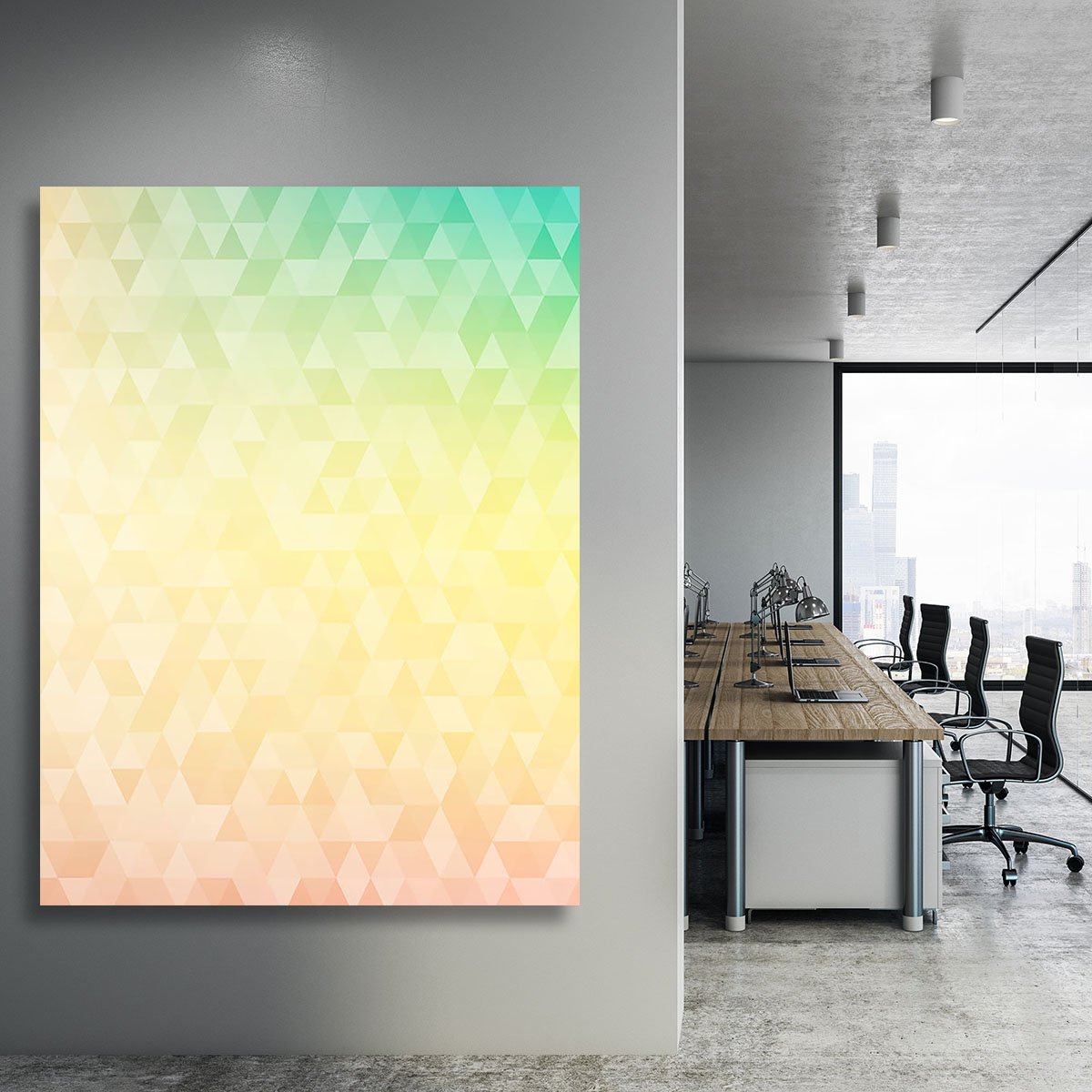 Triangular polygons Canvas Print or Poster