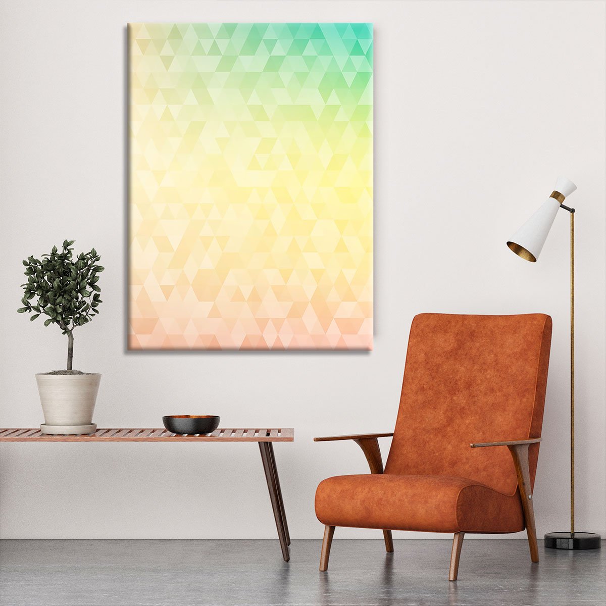 Triangular polygons Canvas Print or Poster
