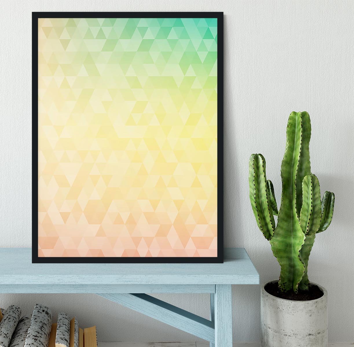 Triangular polygons Framed Print - Canvas Art Rocks - 2