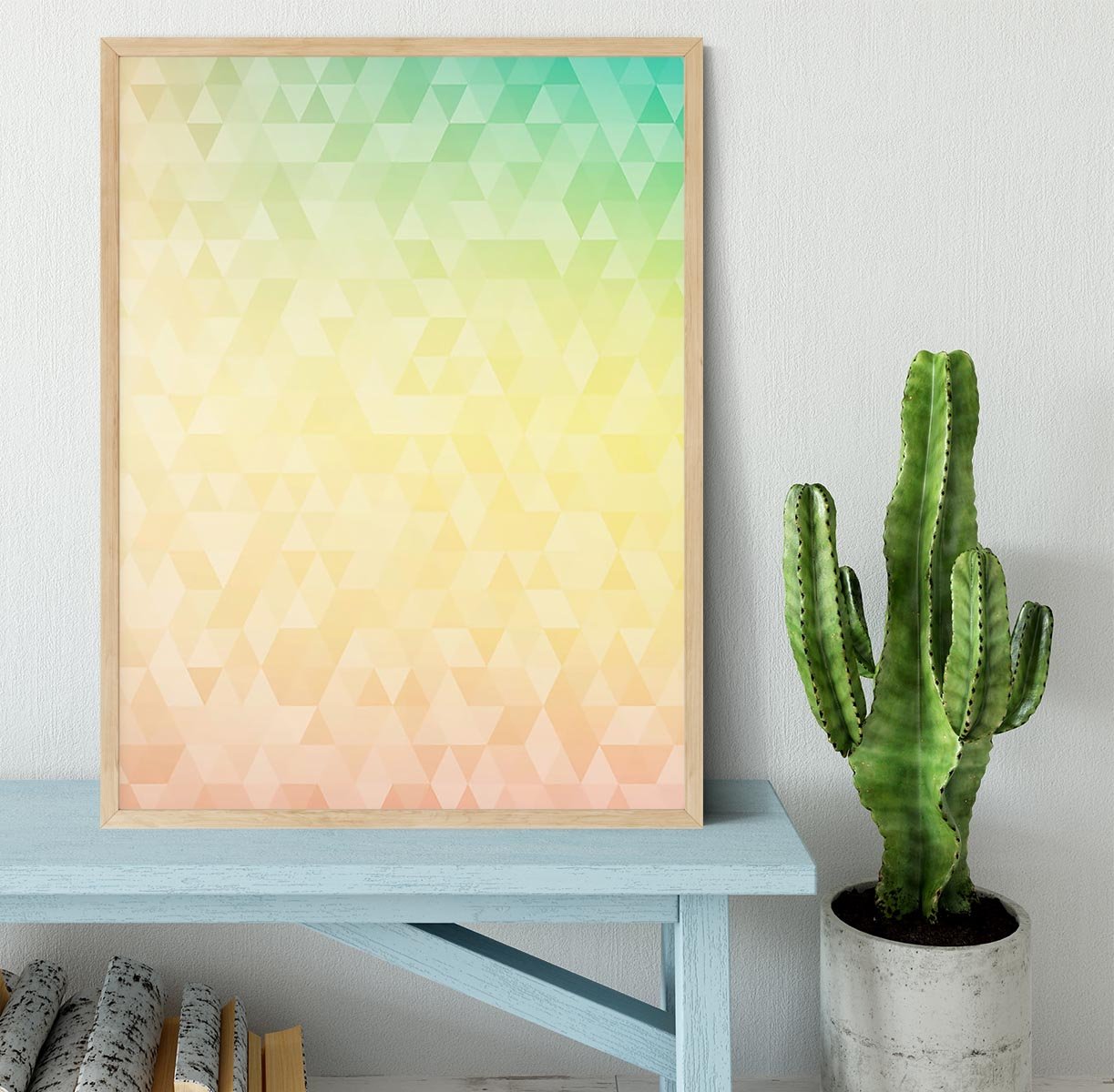Triangular polygons Framed Print - Canvas Art Rocks - 4
