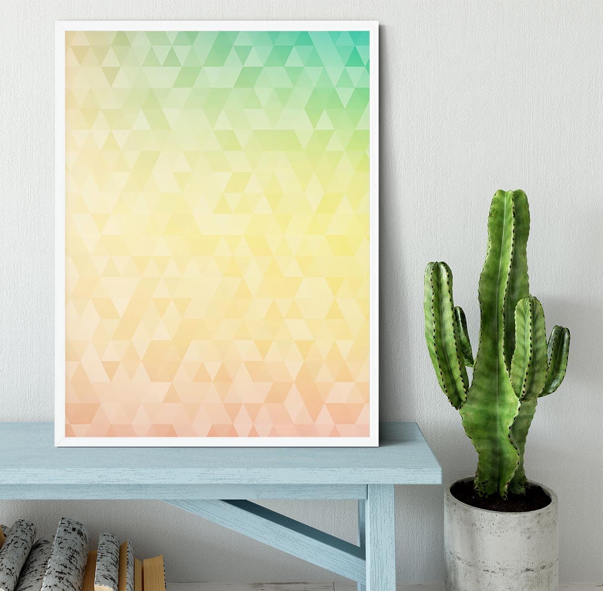Triangular polygons Framed Print - Canvas Art Rocks -6