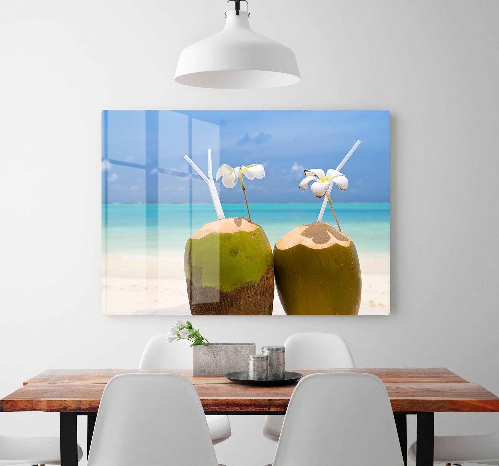 Tropical Coconut Cocktail HD Metal Print - Canvas Art Rocks - 2