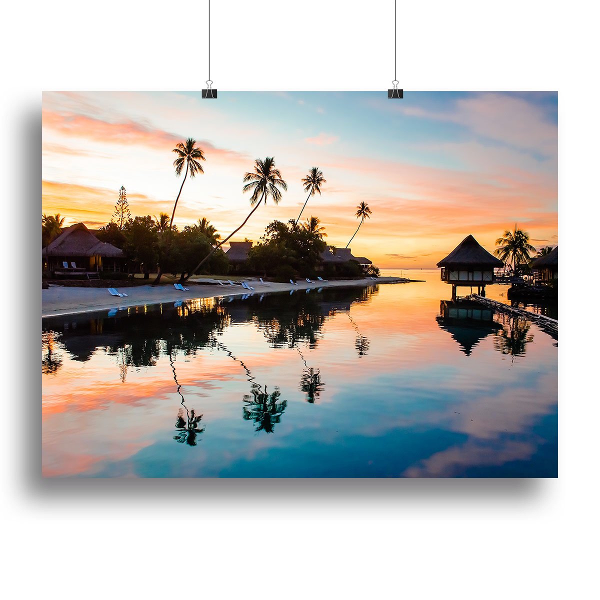 Tropical Sunset at Moorea Canvas Print or Poster
