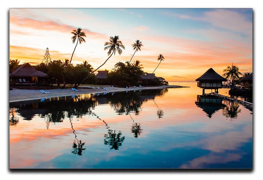 Tropical Sunset at Moorea Canvas Print or Poster - Canvas Art Rocks - 1