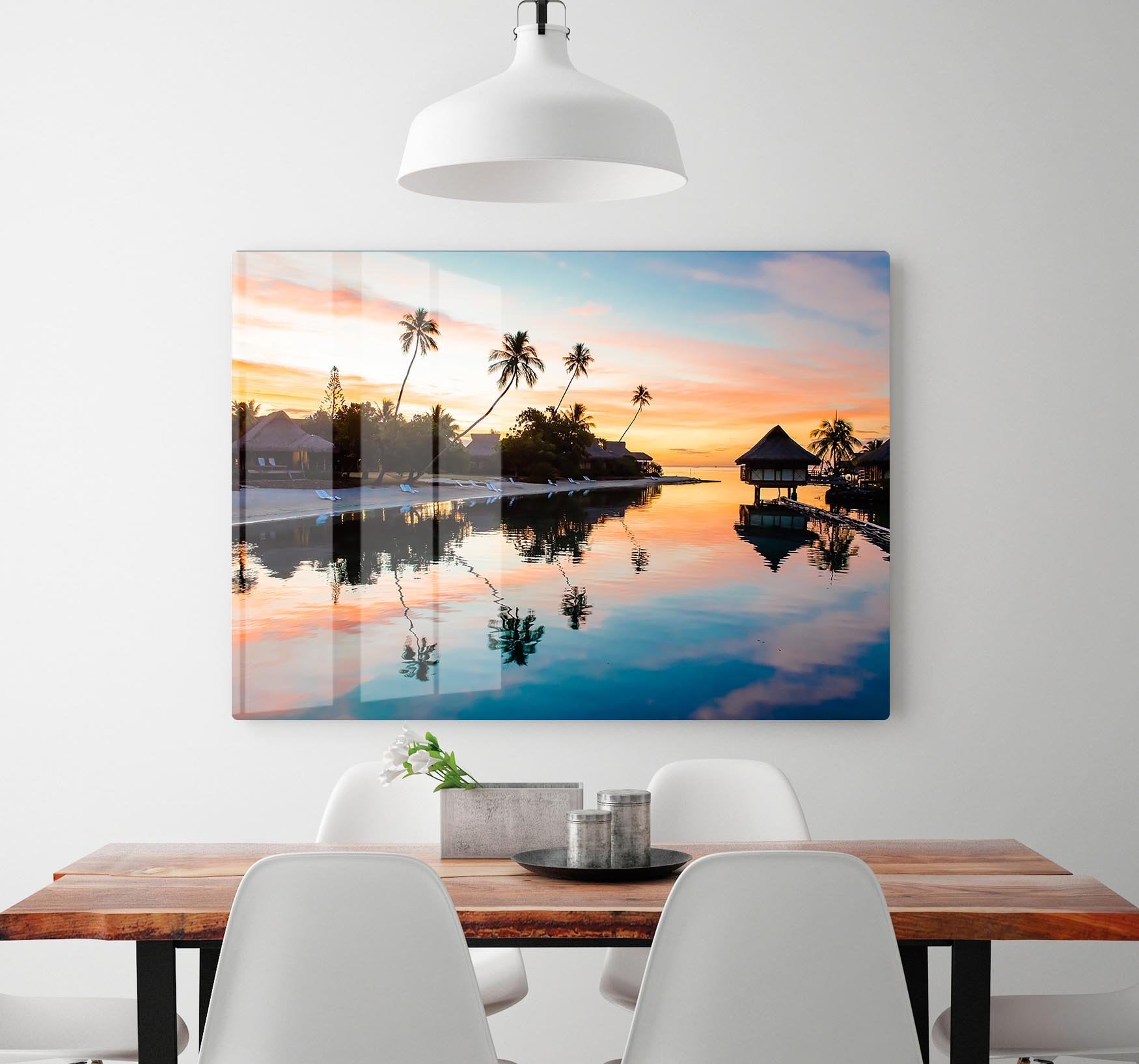 Tropical Sunset at Moorea HD Metal Print - Canvas Art Rocks - 2