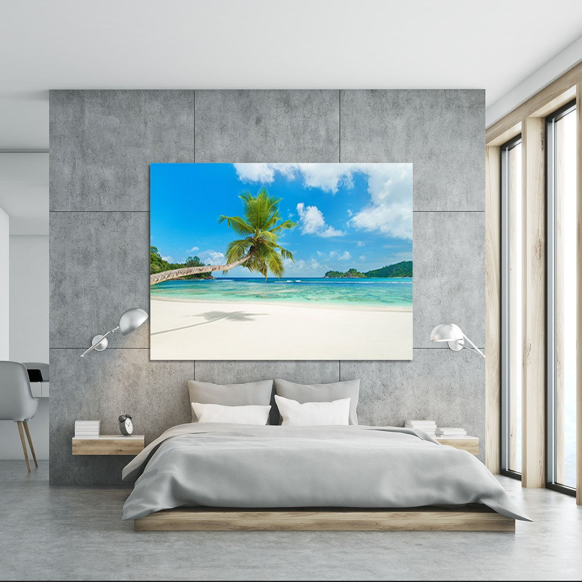 Tropical beach Baie Lazare Canvas Print or Poster