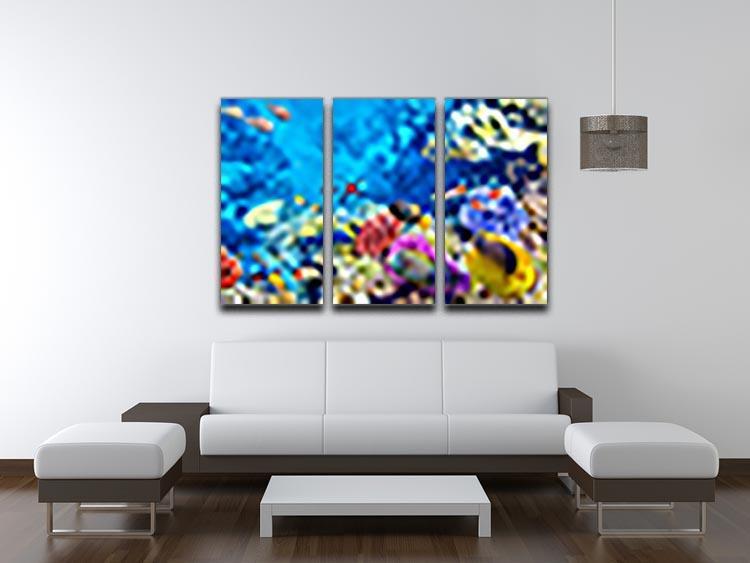 Tropical fish 3 Split Panel Canvas Print - Canvas Art Rocks - 3
