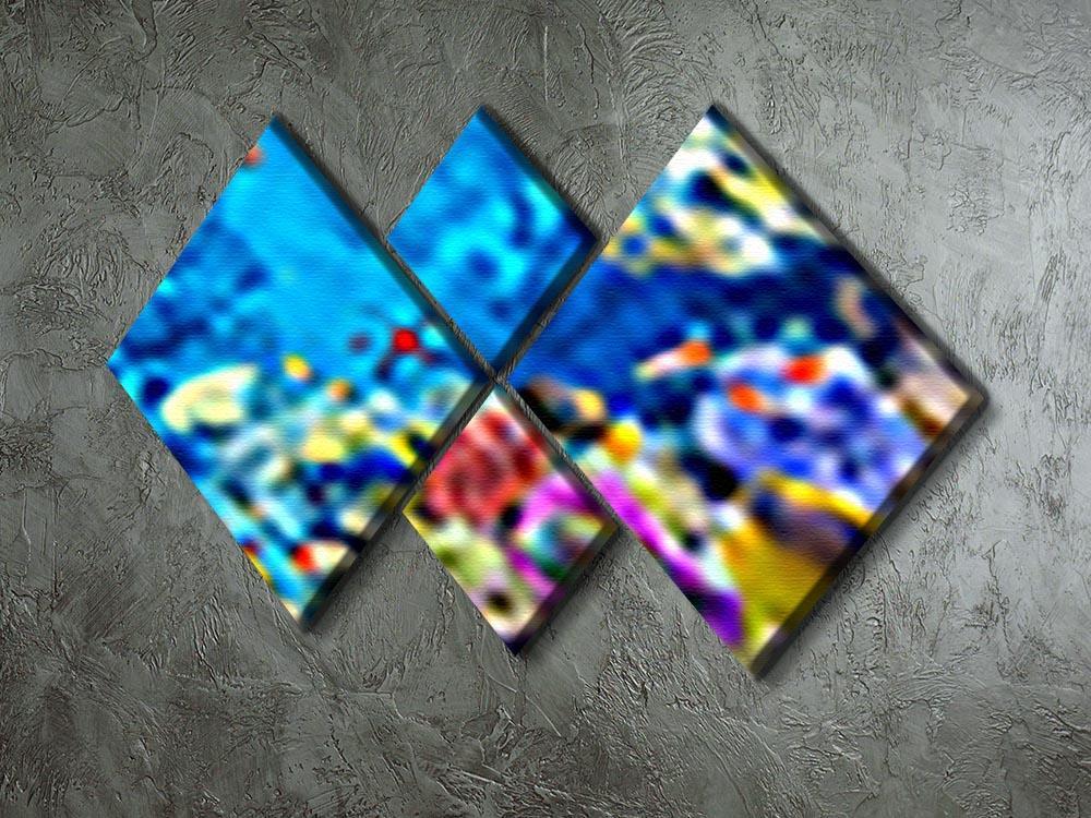 Tropical fish 4 Square Multi Panel Canvas  - Canvas Art Rocks - 2