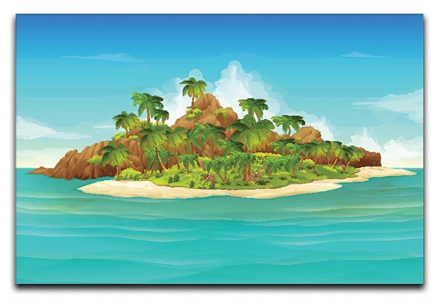 Tropical island vector Canvas Print or Poster  - Canvas Art Rocks - 1