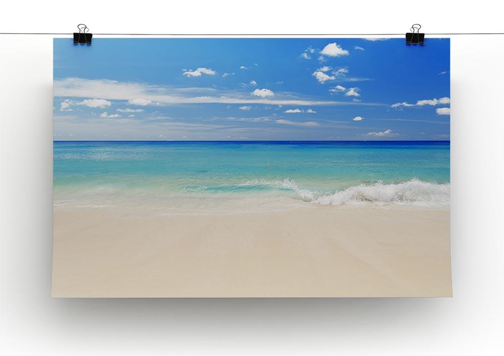 Tropical white sand beach and blue sky Canvas Print or Poster - Canvas Art Rocks - 2