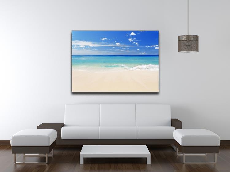 Tropical white sand beach and blue sky Canvas Print or Poster - Canvas Art Rocks - 4
